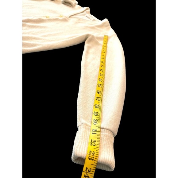 VTG Jantzen 60's Knit Wool Blend Cardigan Sweater USA Unisex Cream White M - Picture 11 of 11